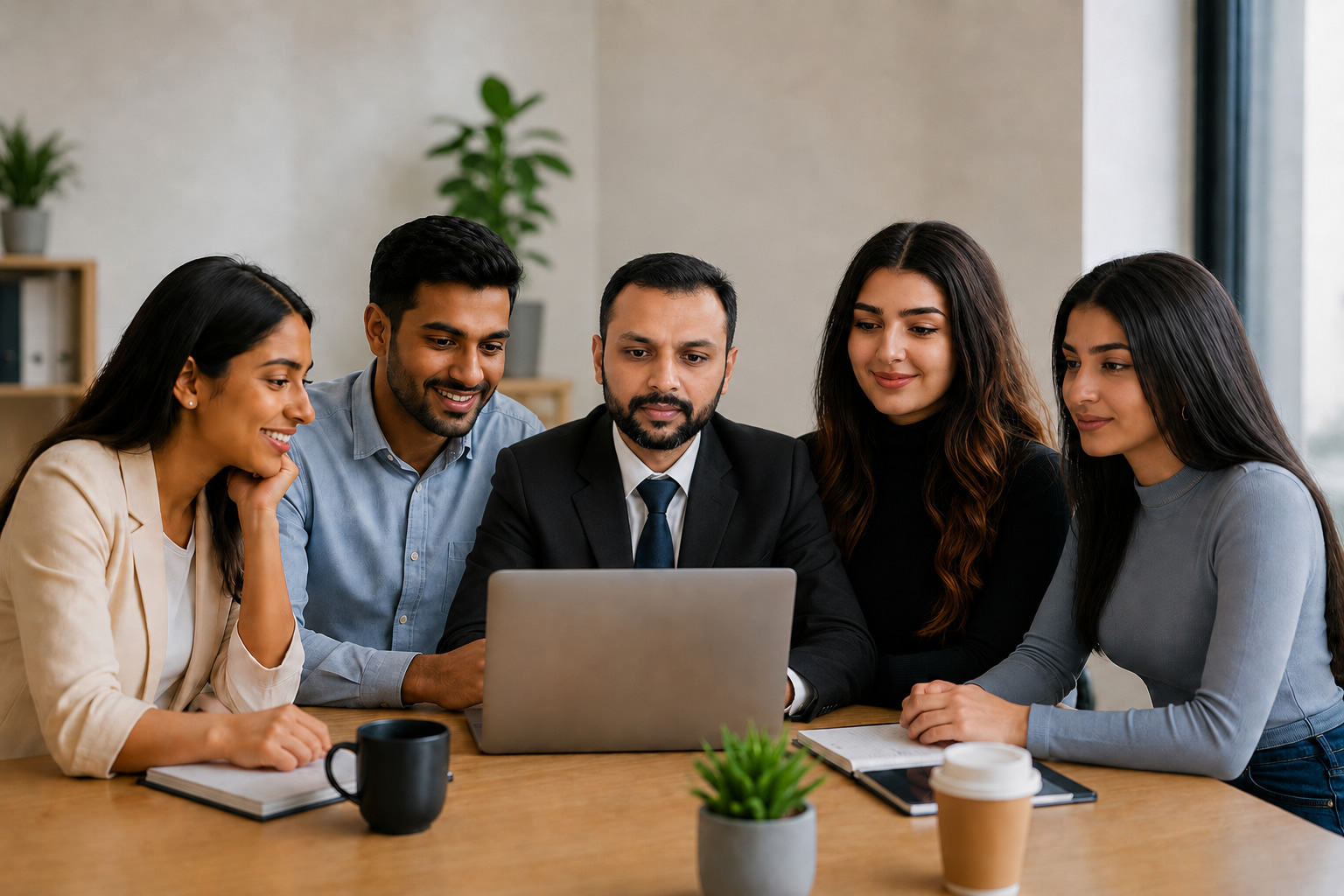 Professional Euroway team in office